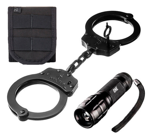 Kit Meganha Invictus Algema + Porta Algema + Lanterna Tática