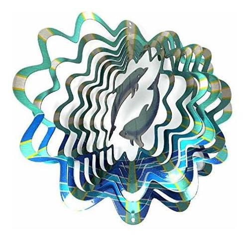 Worldawhirl Whirligig 3d Wind Spinner Hand Dolphin De 61d51