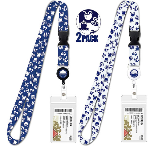 Cruise Lanyard For Ship Cards | 2 Pack With Id Holder, ...