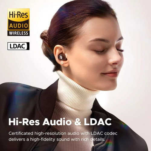 Audífonos Soundpeats Engine4 Bluetooth 5.3 Ldac Color Negro