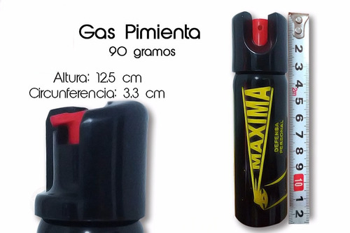 Imagen 4 de 9 de Gas Pimienta Lacrimogeno 90 G Paquete 6 Piezas Llavero Maxim