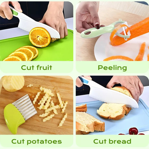 Cuchillo:juguete Infantil Madera Montessori,frutas Verduras
