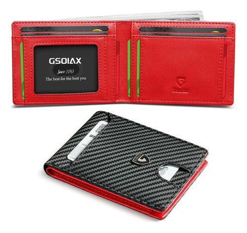 Cartera Delgada Para Hombre Gsoiax, Carteras Plegables Co...