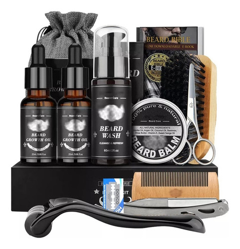 Kit De Crescimento De Barba Masculina De 2 Unidades, 11 Em 1