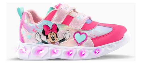 Zapatillas Nena Footy De Minnie Disney Con Luz Led Al Pisar