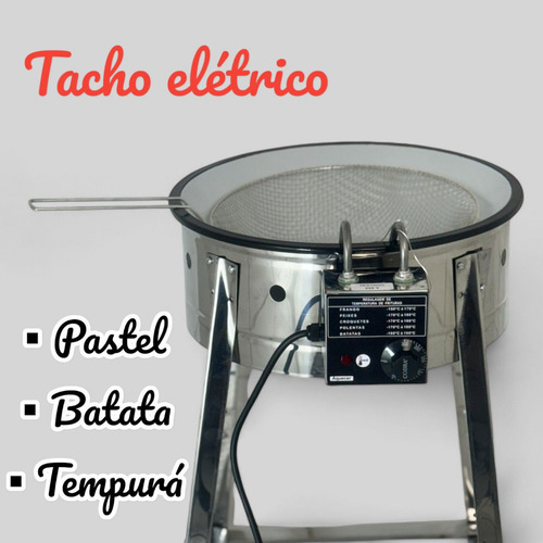 Tacho Pasteleiro Ipê Cozinhas Elétrico Esmaltado 16pol C/ Pé Cor Inox 220v