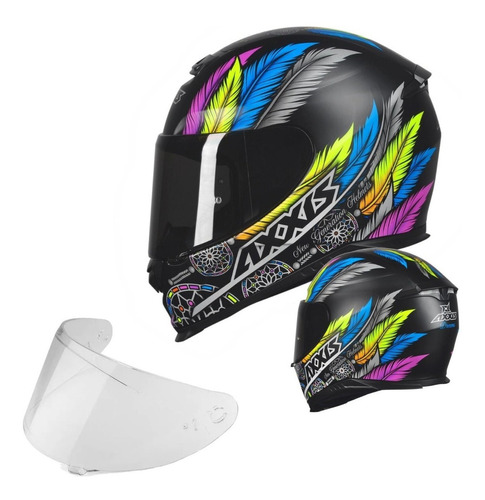 Capacete Axxis By Mt Dreams Fosco Penas + Viseira Extra