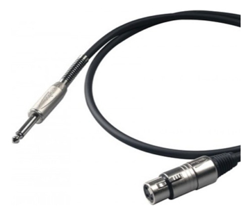 Cable Micrófono Xlr Hembra A Plug 1/4 10m Proel Bulk200lu10