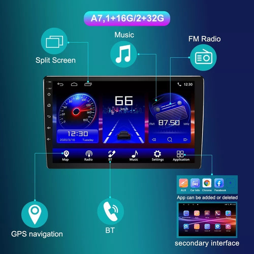 Auto Radio Android Jeep Compass 2017-2019 2gb + 32gb