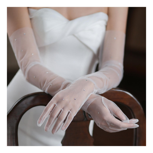 Luvas De Noiva Até O Cotovelo, Luvas Longas Para Cosplay À N