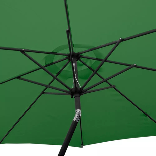 2 Sombrilla Plegable 3 Mts Para Jardin Playa Camp Exterior. Color Verde Lisa