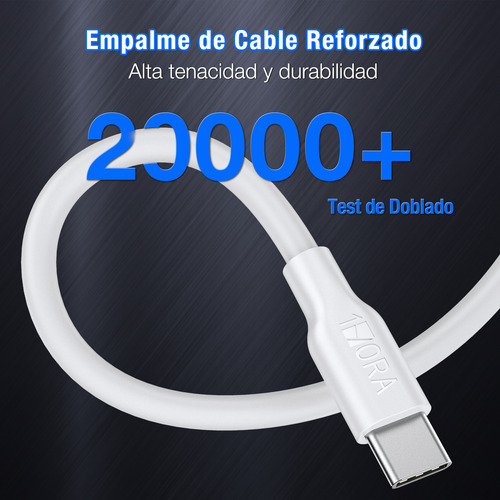 Cable Tipo C 2 Metros 2.1a Carga Rápida Y Datos 1hora Cab246