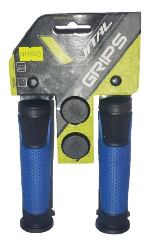 Puños Vital Mtb Grips 22.2x125mm Antiderrapantes Color Azul