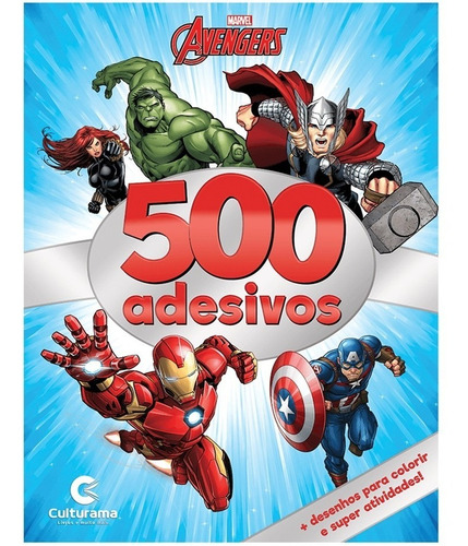 Livro 500 Adesivos Marvel Avengers Vingadores Culturama