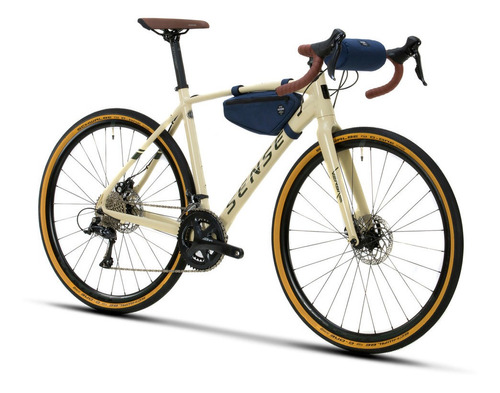 Imagem 1 de 3 de Bicicleta  gravel Sense Versa Comp 2021 aro 700 52cm 18v freios de disco mecânico câmbios Shimano Sora R3000 cor creme