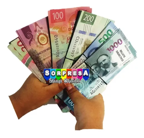 Billetes de on sale juguete mexicanos