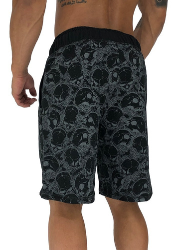 Imagem 2 de 4 de Bermuda Masculina Moletom Camuflada Floral Listrada Original