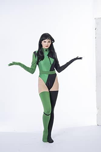 Kp Disfraz Shego Cosplay Body Traje De Halloween Mono (verde