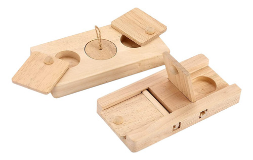 Juego De Juguetes De Forraje De Enriquecimiento De Madera,