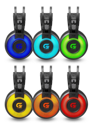 Imagem 4 de 5 de Headset Gamer Com Luzes Rgb G Pro H3+ Ch 7.1 Cinza Fortrek