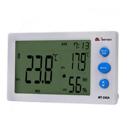Relógio Termo Higrômetro Mt242a Temperatura Umidade Minipa