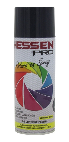 Pintura En Spray Negro Satinado Hessen 470-2145