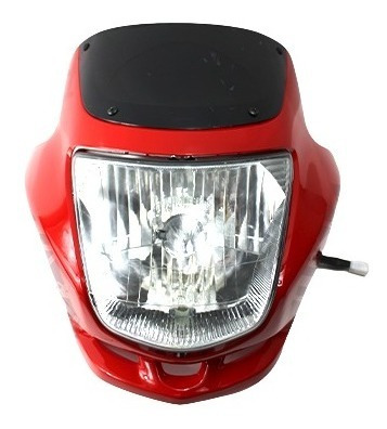 Faro Storm Delantero Con Mascara Rojo Para Moto