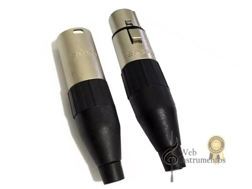 Imagem 1 de 2 de 2 Plug Xlr Canon Fêmea/ Macho Santo Angelo Sa2x