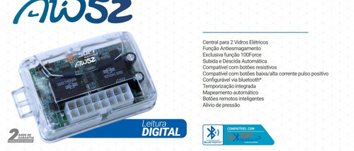 2 Módulo Central Centralina Vidro Elétrico Soft Aw52 Aw32