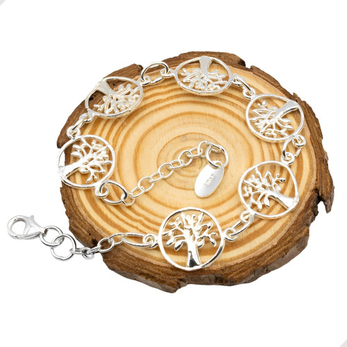 Pulsera Ajustable Árbol De La Vida Artesanal Plata 925 | M24