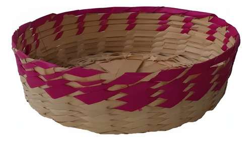 60 Tortilleros Paneras Ecológicos Sin Tapa De Palma Natural Rosa Chicle Tortillero Rosa