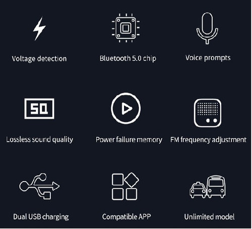 Transmisor De Audio Fm Bluetooth Salida/entrada Usb Microsd