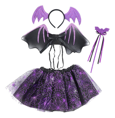 Conjunto De Disfraz De Halloween, Traje Con Banda Violeta
