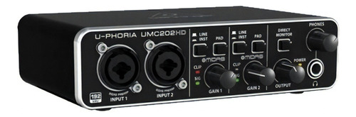 Interfaz Audio Usb Behringer U-phoria Umc202hd Color Negro