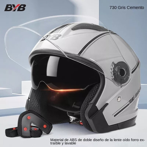 Casco De Moto Para Mujer Con Doble Lente Antivaho