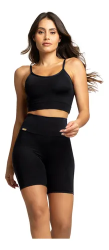 comprar Conjunto Fitness Zero Transparência Short Cos Alto + Cropped