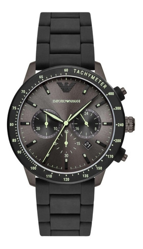 Reloj Armani Silicona Negro Crono Fecha Ar11410 Hombre