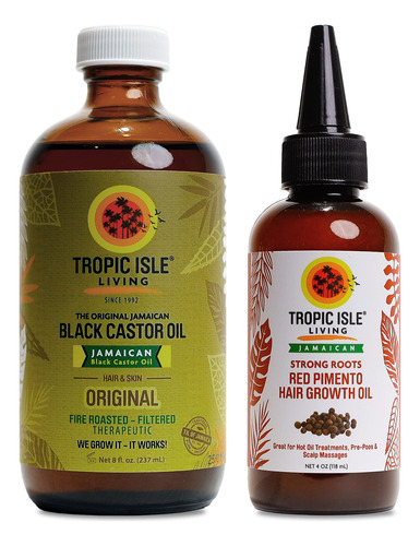 Tropic Isle Living Aceite De Ricino Negro Jamaicano De 8 Onz