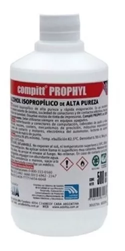 Electrónica Mendoza. ALCOHOL ISOPROPILICO COMPITT PROPHYL