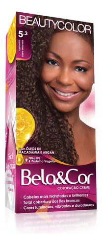  Coloração Kit Bela&cor Todas As Cores - Tinta Para Cabelo Tom 5.0 castanho claro