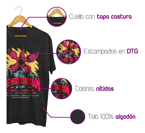 Imagen 3 de 5 de Remera Algodón Stranger Things The Nina Project
