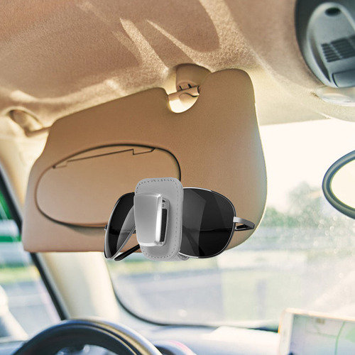 Soporte De Cuero Para Gafas, Práctico Clip Para Gafas De Sol