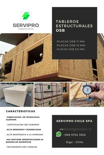 Imagen 5 de 9 de Osb Plancha Estructural 9.5 Mm