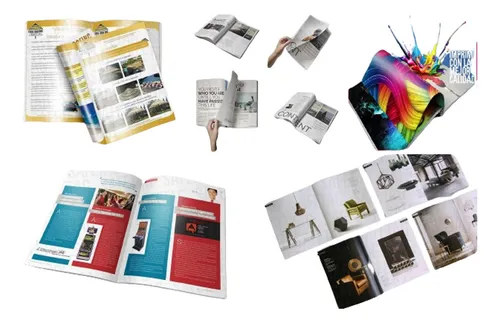 500 Folleto Flyer Volante Brochure Catalogo Diptico Color