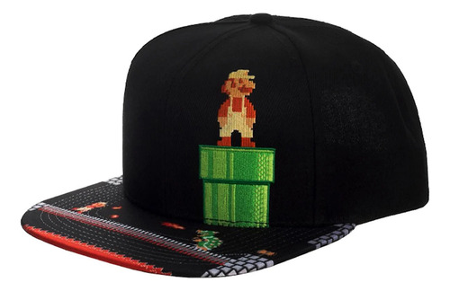 Super Mario Bros 8 Bit Bowser Gorra Snapback Bioworld