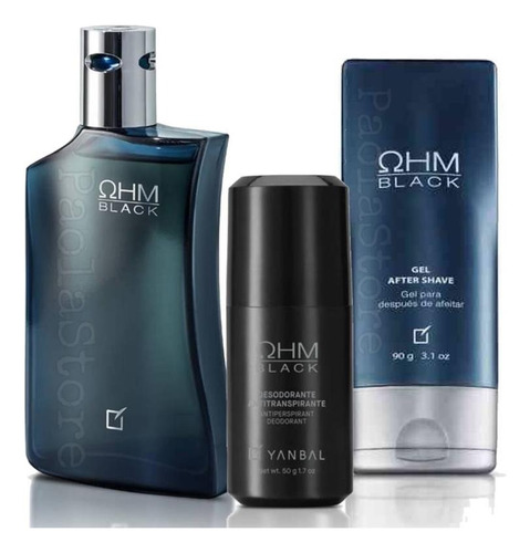 Ohm Black Perfume Hombre 100ml Set Regalo Yanbal Surquillo