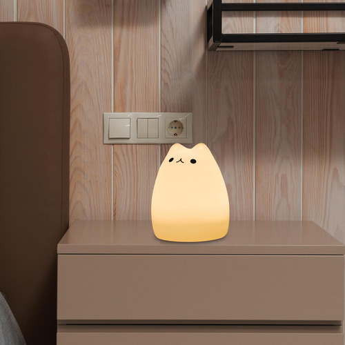 Luz Nocturna Para Niños, Lámpara De Gato Bonita, Lámpara