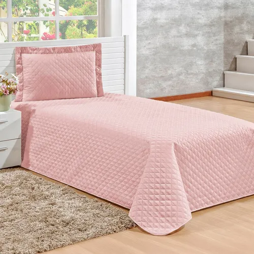 comprar Jogo De Cama Solteiro 4 Peças Com Lençol + Cobre Leito Macio Rose