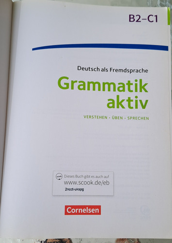 Libro Grammatik Aktiv B2-c1 / Cornelsen (Usado)