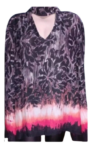 Blusa Kimono Degrade  Estampada Talle 2xl  Grande Especial